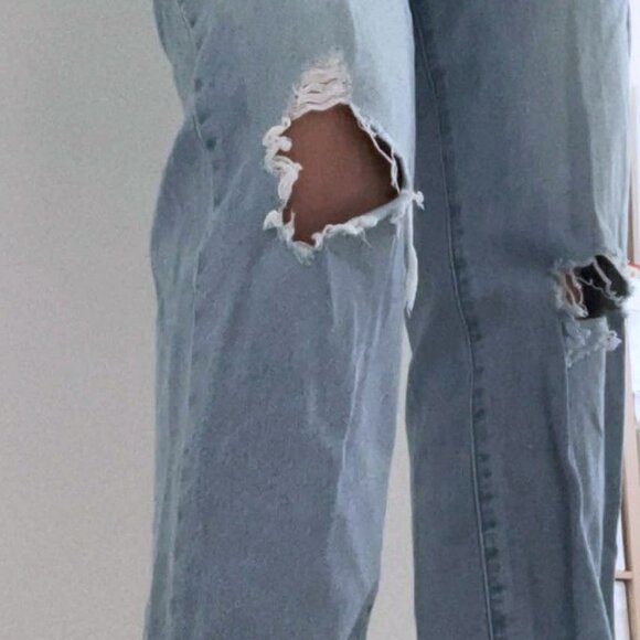 UNIQLO 🌠 Distressed Blue Denim Jeans 🌠 - Picture 4 of 6